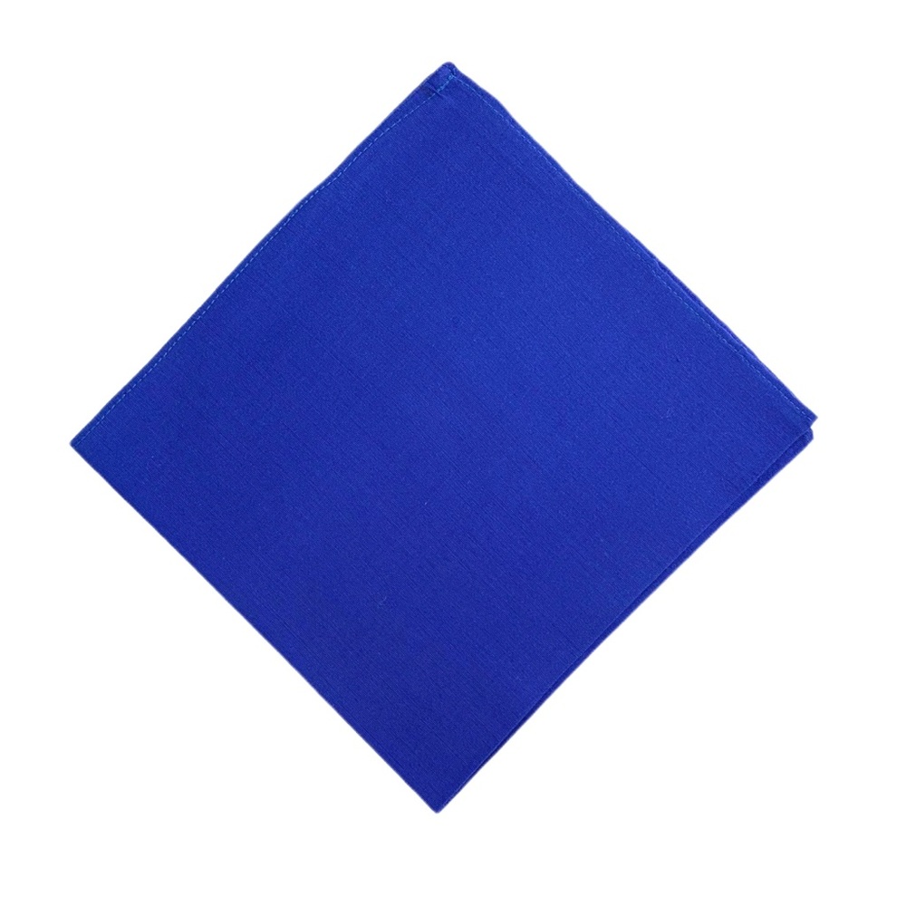 Royal Blue Silk Pocket Square Handkerchief